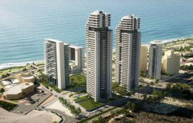 Apartments with terraces and sea views in a residential complex with four pools, on the first line from the coast, Netanya, Israel for $550,000