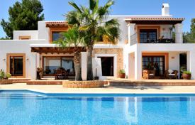 Villa with terrace and views of sea, beaches Salinas and Cala Jondal for rent, on a hill, next to the Old Town, Ibiza, Spain for 14,200 € per week