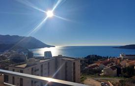Furnished penthouse with a roof-top terrace in a residence with a swimming pool, 400 meters from the sea, Becici, Montenegro for 225,000 €