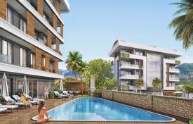 New apartment with a garden in a beautiful residence with a swimming pool, a gym and a jacuzzi, Oba, Turkey for $139,000