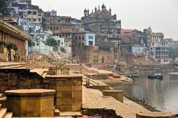 The banks of the Ganges in Varanasi