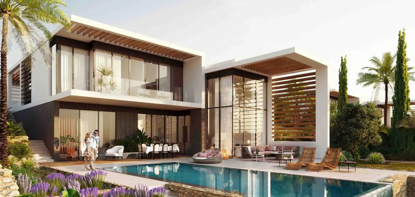 Gated complex of villas with swimming pools, gardens and panoramic views, Paphos