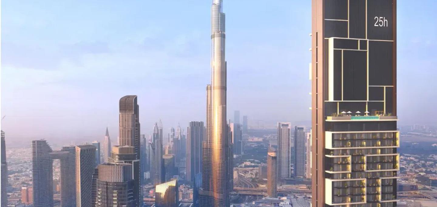 Apartments in the branded residence of the 25hours hotel with a Burj Khalifa view