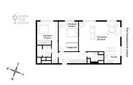 3-bedrooms apartment 72 m² in district Fili-Davydkovo, Russia for 63,000 ₽ per week