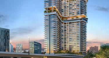 New complex of furnished apartments Rove Home Marasi Drive with swimming pools and a co-working area in the heart of Business Bay, Dubai, UAE