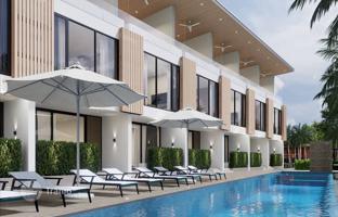 Gated complex of townhouses with a swimming pool and a panoramic view close to the sea, Samui, Thailand for From $209,000