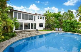 Spacious villa with a backyard, a swimming pool, a terrace and a bay view, Miami Beach, USA for $5,450,000