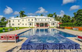Luxury villa with a swimming pool, a tennis court, a garage, a spa, a terrace and views of the bay, Miami Beach, USA for $22,500,000