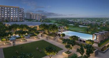 New project Golf Hills with a golf course and swimming pools close to the international airport, Dubai South, Dubai, UAE