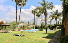 Spacious townhouse with a parking, a terrace and sea views in a residential complex with swimming pools and a garden, Marbella, Spain for 460,000 €
