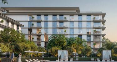New luxury residence Ocean Cove with a swimming pool and a promenade, Mina Rashid, Dubai, UAE