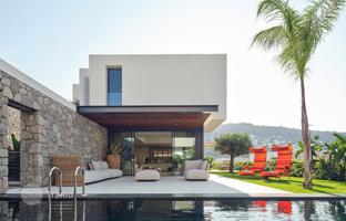 New villas with swimming pools and guest houses in a residence with a private beach and a spa center, Bodrum, Turkey. Price on request