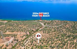 Large plot of land 500 m from the sea, Xiropigado, Peloponnese, Greece for 500,000 €