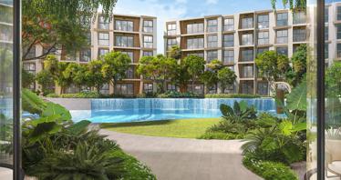 New project with a swimming pool, gardens and a co-working space, near Surin beach, Phuket, Thailand