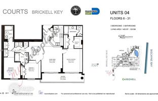 3-bedroom apartments in condo 139 m² in Miami for $1,200,000