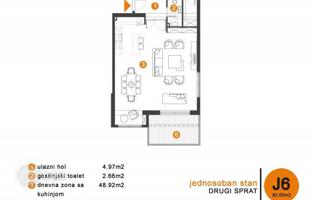 1-bedroom apartment 82 m² in Donja Lastva for 410,000 €