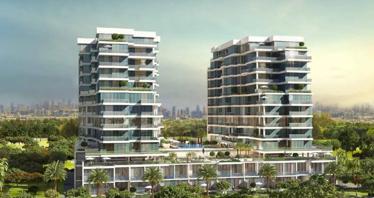 Premium residence Orchid with a swimming pool and a spa center in the prestigious area of Damac Hills, Dubai, UAE