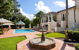 Comfortable three-storey villa with a plot, a pool, a garden and a terrace, Coral Gables, USA for $2,589,000