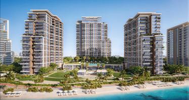 New District One Naya Residences with swimming pools, a lagoon and an interactive fountain, District One, Dubai, UAE