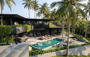 New villas with pools and sea views surrounded by palm trees, Bophut, Koh Samui, Thailand for From $418,000