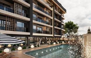New residence with a swimming pool and a lounge area in the luxury area of Oba, Alanya, Turkey for From 10,939,000 TRY