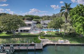 Spacious villa with a backyard, a pool, a relaxation area, a terrace and two garages, Miami, USA for $9,500,000