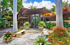 Spacious villa with a garden, a backyard, a pool, a relaxation area and a terrace, Miami, USA for $3,997,000