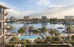 Apartments in the new residential complex Pier Point 1&2 with a pool and green areas on the first line by the sea, ​​Port Rashid, Dubai for From $870,000