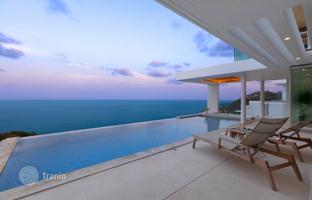 New premium villa with a swimming pool and a panoramic sea view close to the beach and an international school, Samui, Thailand for $835,000