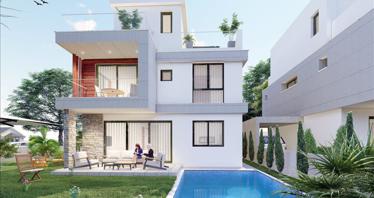 Complex of villas with gardens and terraces near the beach, Agios Tychonas, Cyprus