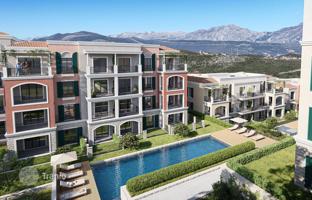 New residence in a large luxury beachfront cluster with beaches, a marina and restaurants, Tivat, Montenegro for From 351,000 €