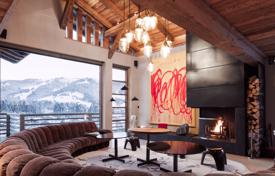 Luxury spacious chalet ski-in/ski-out with a panoramic view of the mountains near a golf course, Mont d`Arboir, France. Price on request
