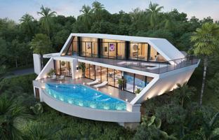 New residential complex of villas with swimming pools and sea views, 8 minutes drive to Bo Phut beach, Samui, Thailand for From $780,000