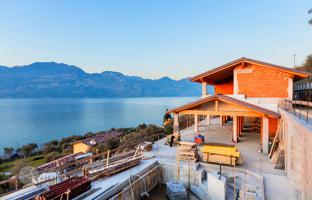 Exclusive villa under construction with a swimming pool and a view of the lake in a quiet picturesque area, near the beach, Brenzone, Italy for 2,950,000 €