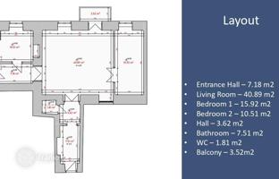 2-bedroom apartment 91 m² in Old Tbilisi for $360,000