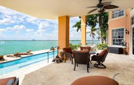 Mediterranean villa with a pool, a garage, a balcony and a bay view, Miami Beach, USA for $7,995,000