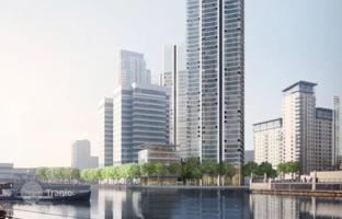 Luxury three-bedroom apartment in a new residence with a garden, a pool and a panoramic view of the city, Canary Wharf, London, UK for £1,578,000