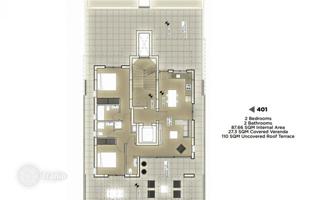 2-bedroom penthouse in Larnaca for 600,000 €