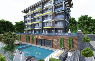 Modern low-rise residence with swimming pools at 750 meters from the sea, Kestel, Turkey for From 9,773,000 TRY
