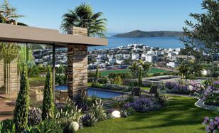 New luxury villas with swimming pools in a residence with a kids' club and a tennis court, 350 meters from the marina, Yalikavak, Turkey. Price on request
