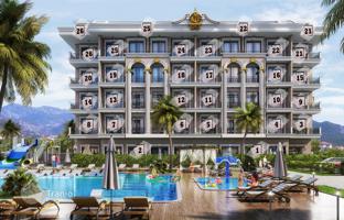 New residence with a swimming pool, a tennis court and a mini golf course close to the sea and the city center, Oba, Turkey for From 11,078,000 TRY