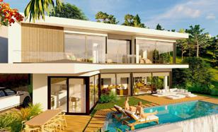 New villa with a beautiful panoramic sea view in the nature reserve of the Bodrum peninsula, Turkiye for 55,528,000 TRY