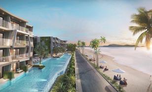 Apartments with private pools and sea views in a new condo hotel right on Mai Khao Beach, Thalang, Phuket, Thailand for From $255,000