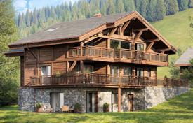 Brand new luxury ski in and out off plan 6 bedroom chalet for sale in Les Gets on the piste for 3,990,000 €
