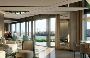 Four-bedroom apartment with a balcony in a riverside residence with a swimming pool, Chelsea, London, UK for £2,868,000