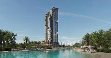 Apartments in the new residence The Highgrove with swimming pools, spa and restaurant in the area of ​​Nad Al Sheba 1/Meydan, Dubai