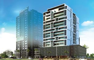 Furnished apartments with large balconies in Avanti residential complex with a gym, Business Bay, Dubai, UAE for From $383,000