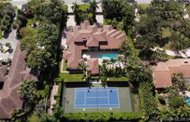 Spacious family villa with a pool, a tennis court, a garage and a terrace, Miami, USA for $2,700,000