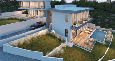 Complex of villas with swimming pools and panoramic views, Peyia, Cyprus