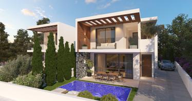 New complex of villas in a quiet area, 5 minutes from the beach, Geroskipou, Cyprus